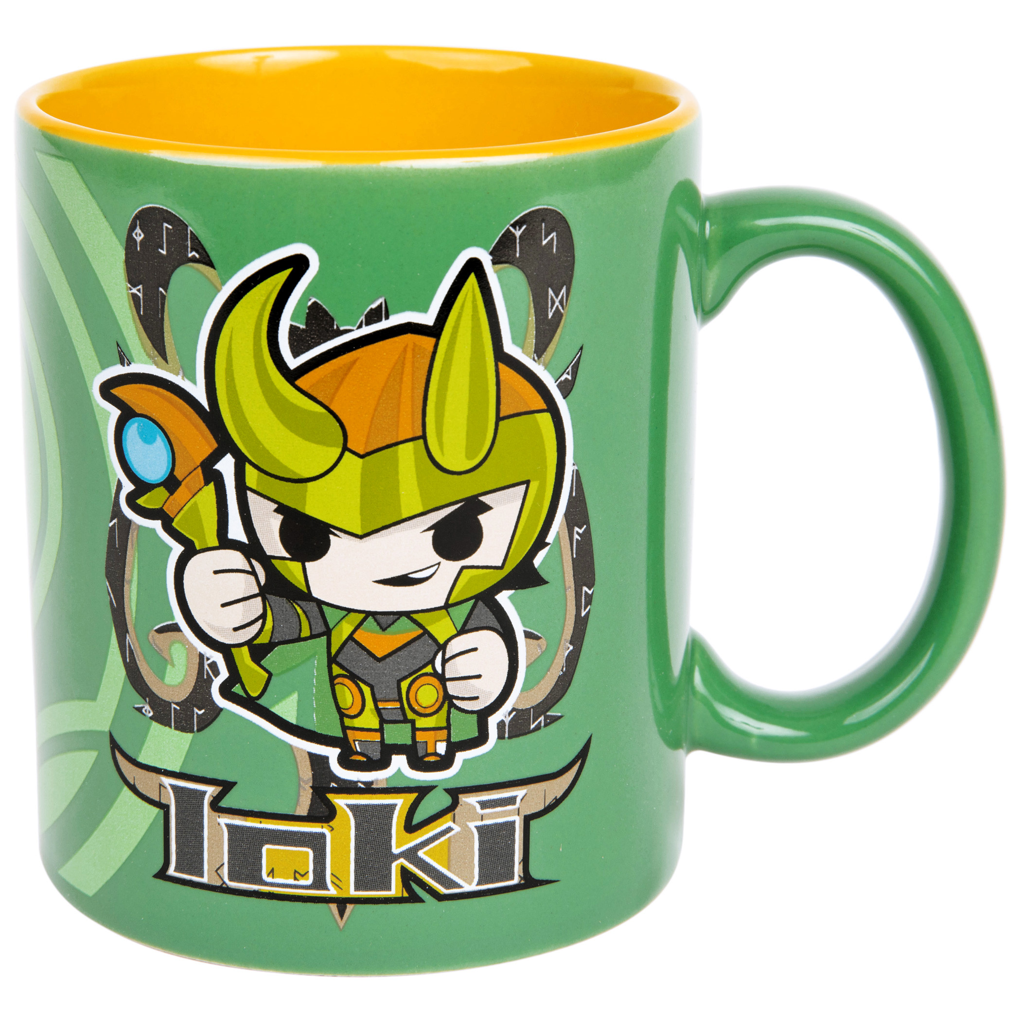 Marvel Loki Chibi Character and Symbol 11oz Ceramic Mug